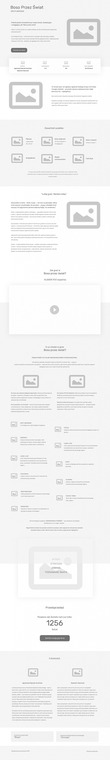 Przykład makiety UX dla strony Wojciecha Cejrowskiego Boso przez świat